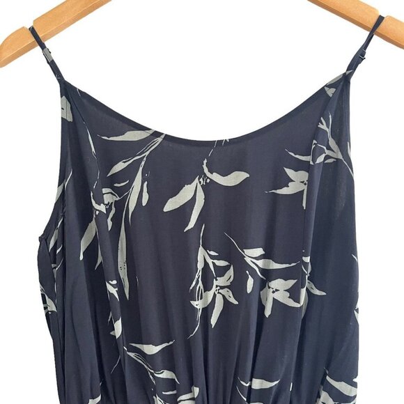 Gap NWT Black Printed Round Neck Sleeveless One-Piece Jumpsuit Size Small - Picture 6 of 12